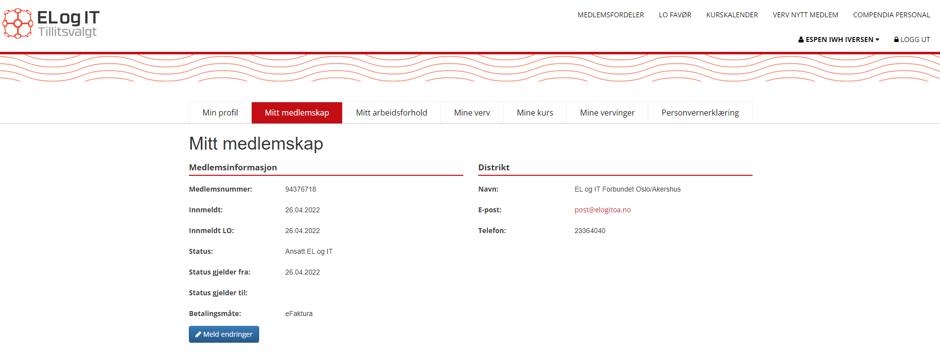 Hva skjer med medlemskapet i EL og IT når man slutter i bedriften?
